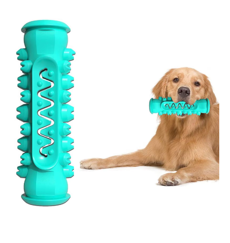 Dog Blue Toothbrush Chew Toy for Aggressive Chewers Large Breed Dogs Brushing Stick